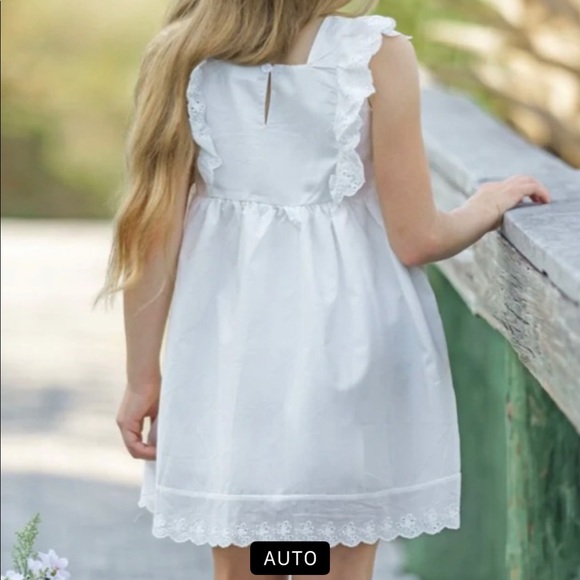 NWT Mia Bella designer Angel Dear white eyelet ruffle dress - Picture 3 of 5
